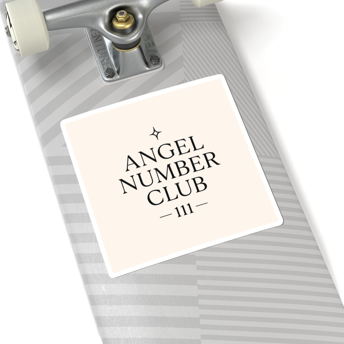 Angel Number Club 111 Kiss-Cut Sticker — Spiritual Numerology Laptop Decal