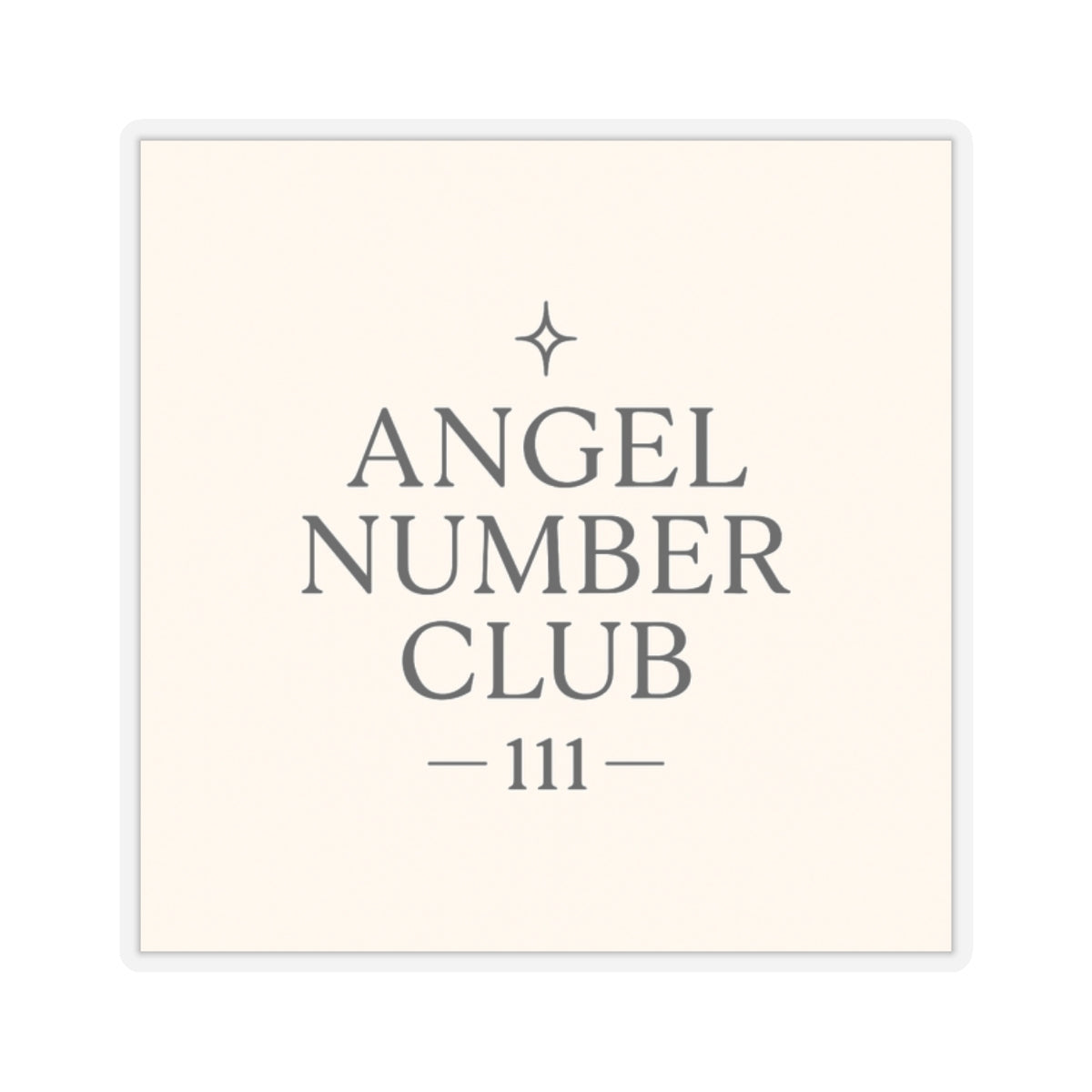 Angel Number Club 111 Kiss-Cut Sticker — Spiritual Numerology Laptop Decal