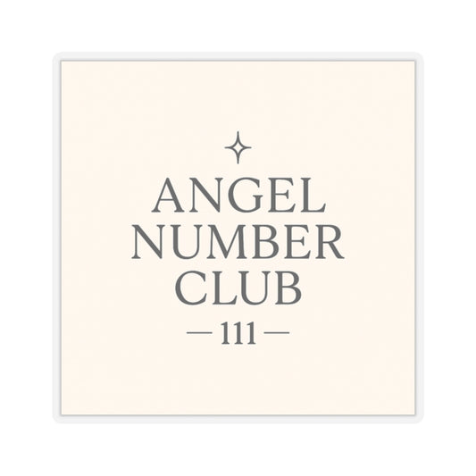 Angel Number Club 111 Kiss-Cut Sticker — Spiritual Numerology Laptop Decal